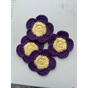 Purple flower coasters